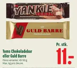 Min Købmand Toms Chokoladebar eller Guld Barre tilbud