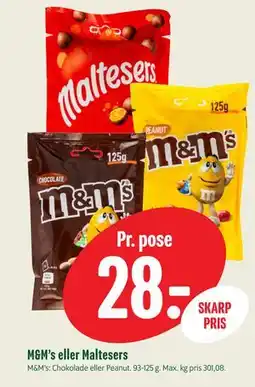 Min Købmand M&M’s eller Maltesers tilbud