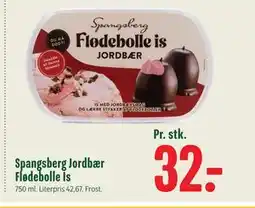 Min Købmand Spangsberg Jordbær Flødebolle Is tilbud