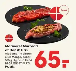 SPAR Marineret Mørbrad af Dansk Gris tilbud