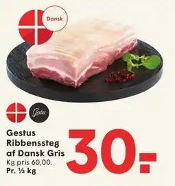 SPAR Gestus Ribbenssteg af Dansk Gris tilbud
