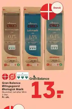 SPAR Grøn Balance Øllingegaard Økologisk Mælk tilbud