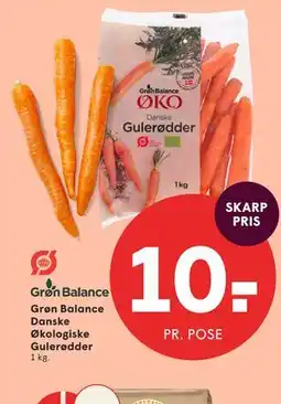 SPAR Grøn Balance Danske Økologiske Gulerødder tilbud