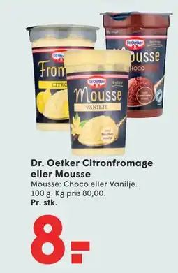 SPAR Dr. Oetker Citronfromage eller Mousse tilbud