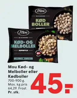 SPAR Mou Kød- og Melboller eller Kødboller tilbud