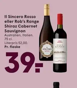 SPAR Il Sincero Rosso eller Rob’s Range Shiraz Cabernet Sauvignon tilbud