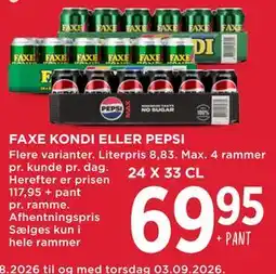 MENY FAXE KONDI ELLER PEPSI tilbud
