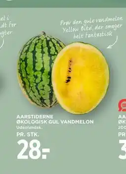MENY AARSTIDERNE ØKOLOGISK GUL VANDMELON tilbud