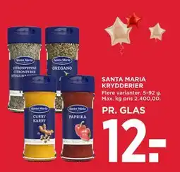 MENY SANTA MARIA KRYDDERIER tilbud
