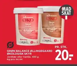 MENY GRØN BALANCE ØLLINGEGAARD ØKOLOGISK SKYR tilbud