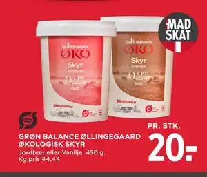 MENY GRØN BALANCE ØLLINGEGAARD ØKOLOGISK SKYR tilbud