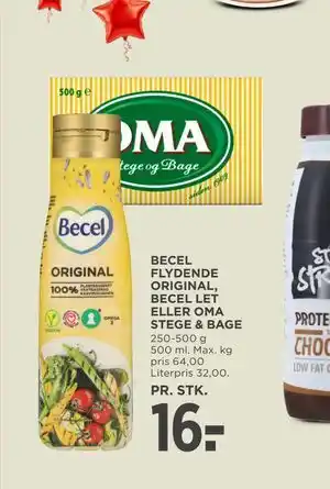 MENY BECEL FLYDENDE ORIGINAL, BECEL LET ELLER OMA STEGE & BAGE tilbud