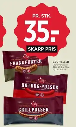 MENY GØL PØLSER tilbud