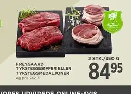 MENY FREYGAARD TYKSTEGSBØFFER ELLER TYKSTEGSMEDALJONER tilbud