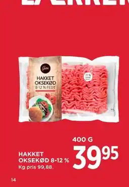 MENY HAKKET OKSEKØD 8-12 % tilbud