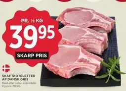 MENY SKAFTKOTELETTER AF DANSK GRIS tilbud