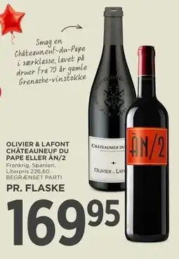 MENY OLIVIER & LAFONT CHÂTEAUNEUF DU PAPE ELLER ÀN/2 tilbud