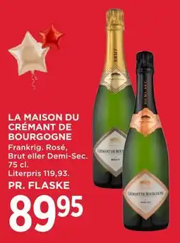 MENY LA MAISON DU CRÉMANT DE BOURGOGNE tilbud