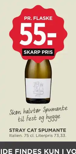 MENY STRAY CAT SPUMANTE tilbud