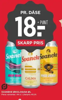 MENY SVANEKE ØKOLOGISK ØL tilbud