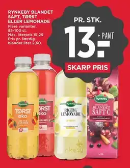 MENY RYNKEBY BLANDET SAFT, TØRST ELLER LEMONADE tilbud