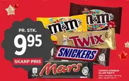 MENY CHOKOLADEBAR ELLER M&M’S tilbud