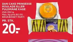 MENY DAN CAKE PRINSESSE ROULADE ELLER FULDMÅNE KAGE tilbud