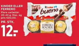 MENY KINDER ELLER FERRERO tilbud