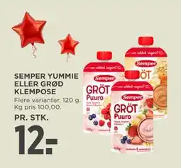 MENY SEMPER YUMMIE ELLER GRØD KLEMPOSE tilbud