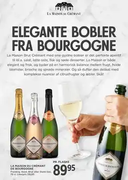 MENY LA MAISON DU CRÉMANT DE BOURGOGNE tilbud
