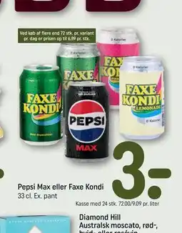 REMA 1000 Pepsi Max eller Faxe Kondi tilbud