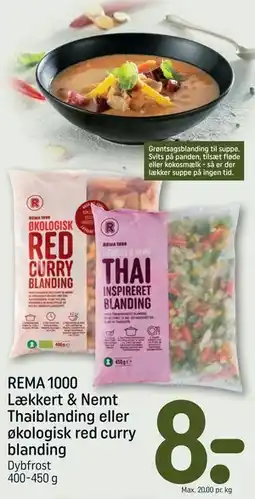 REMA 1000 REMA 1000 Lækkert & Nemt Thaiblanding eller økologisk red curry blanding tilbud