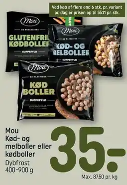REMA 1000 Mou Kød- og melboller eller kødboller tilbud