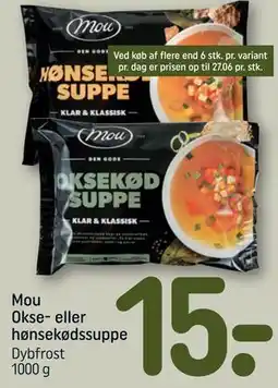 REMA 1000 Mou Okse- eller hønsekødssuppe tilbud