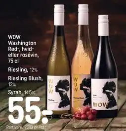 REMA 1000 WOW Washington Rød-, hvid- eller rosévin, 75 cl tilbud