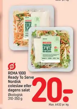 REMA 1000 REMA 1000 Ready To Serve Nordisk coleslaw eller dagens salat tilbud