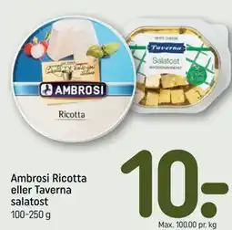 REMA 1000 Ambrosi Ricotta eller Taverna salatost tilbud