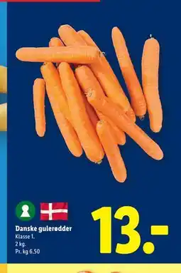 Lidl Danske gulerødder tilbud