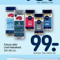 REMA 1000 Futura eller Livol helsekost tilbud