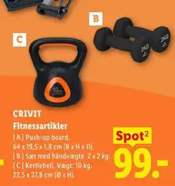 Lidl CRIVIT Fitnessartikler tilbud