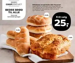SuperBrugsen Pølsebrød, burgerboller eller focaccia tilbud