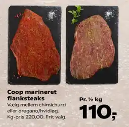 SuperBrugsen Coop marineret flanksteaks tilbud