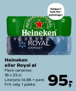 SuperBrugsen Heineken eller Royal øl tilbud