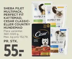 MENY Sheba / Perfect Fit / Cesar hunde- og kattemad tilbud