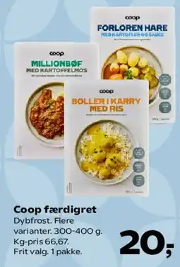 SuperBrugsen Coop færdigret tilbud
