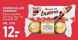 MENY KINDER ELLER FERRERO tilbud