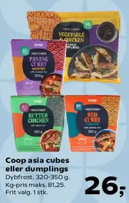 SuperBrugsen Coop asia cubes eller dumplings tilbud