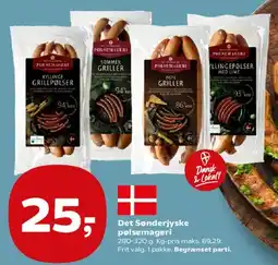 SuperBrugsen Det Sønderjyske pølsemageri (grillpølser) tilbud