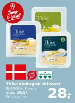 SuperBrugsen Thise økologisk skiveost tilbud
