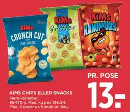 MENY KiMs chips eller snacks tilbud